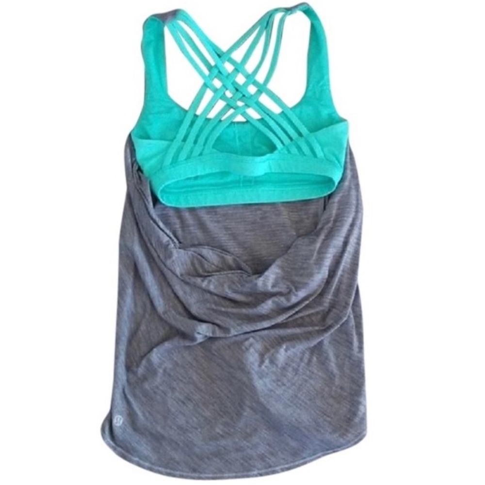 Lululemon Wild Tank Heathered Slate / Bali Breeze